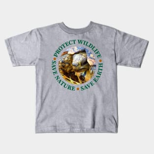 Wildlife Conservation Earth Day Tortoise Kids T-Shirt
